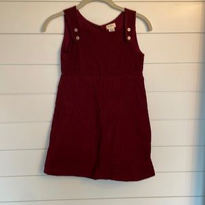 Olive juice corduroy jumper. Fully lined.